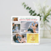 Cartes Pour Fêtes Annuelles Funny Chien Ruff Année Paix Amour Joy 4 Photos Mod (Debout devant)