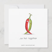 Cartes Pour Fêtes Annuelles Funny Chili Pepper Couple Valentines Day Card (Devant)
