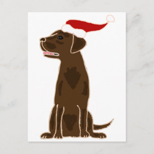 Cartes Pour Fêtes Annuelles Funny Chocolate Labrador Retriever Christmas Art