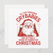 Cartes Pour Fêtes Annuelles Funny Christmas Anti Woke Santa Claus (Devant / Derrière)
