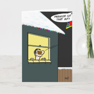 Cartes Pour Fêtes Annuelles Funny Christmas Card : Prancer Delivers