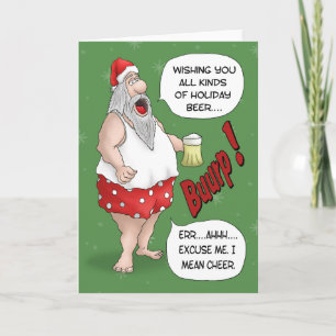 Cartes Pour Fêtes Annuelles Funny Christmas Cards : Santa Relaxed