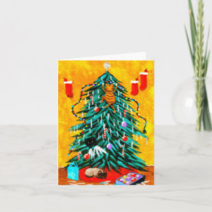 Cartes Pour Fêtes Annuelles Funny Christmas Cats Tree Créationarts