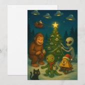 Cartes Pour Fêtes Annuelles Funny Christmas Conspiracy (Devant / Derrière)