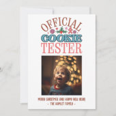 Cartes Pour Fêtes Annuelles Funny Christmas Cookie Tester (Devant)