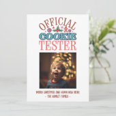 Cartes Pour Fêtes Annuelles Funny Christmas Cookie Tester (Debout devant)