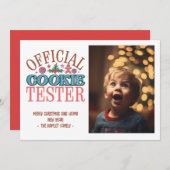 Cartes Pour Fêtes Annuelles Funny Christmas Cookie Tester (Devant / Derrière)