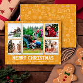 Cartes Pour Fêtes Annuelles Funny Christmas Doodle 5 Photo Holiday Card