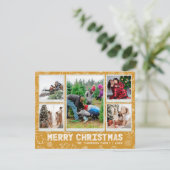 Cartes Pour Fêtes Annuelles Funny Christmas Doodle 5 Photo Holiday Card (Debout devant)
