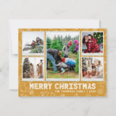 Cartes Pour Fêtes Annuelles Funny Christmas Doodle 5 Photo Holiday Card (Devant)