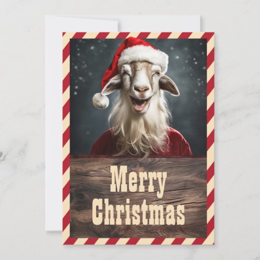 Cartes Pour Fêtes Annuelles Funny Christmas Goat (Devant)