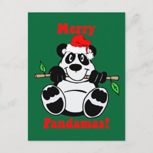 Cartes Pour Fêtes Annuelles Funny Christmas Panda Bear