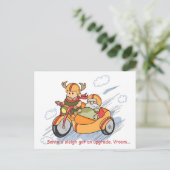 Cartes Pour Fêtes Annuelles Funny Christmas Postcard : Père Noël amélioré (Debout devant)