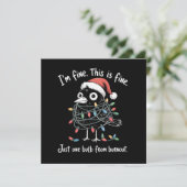 Cartes Pour Fêtes Annuelles Funny Christmas Raven I’m Fine Burnout Sarcastic (Debout devant)