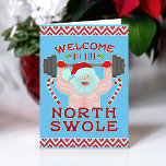 Cartes Pour Fêtes Annuelles Funny Christmas Santa Claus Swole Weightlifter<br><div class="desc">Vous ne trouverez plus le Père Noël en train de fouiller avec les biscuits. Cette année, il lève du poids au lieu de lunettes de lait. Ce drôle de design de vacances montre un Père Noël torse nu levant une cloche dans ses mains gaillées. Il est entouré d'orteils et de...</div>