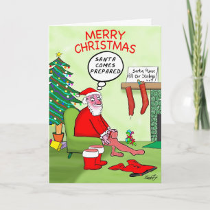 Cartes Pour Fêtes Annuelles Funny Christmas Santa's Stockings