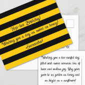 Cartes Pour Fêtes Annuelles Funny Classic Bumble Bee Stripes Motif rayé