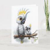 Cartes Pour Fêtes Annuelles Funny Cockatoo Father's Day (Devant)