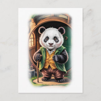 Cartes Pour Fêtes Annuelles Funny, Colorful Panda Parody Movie Character on a