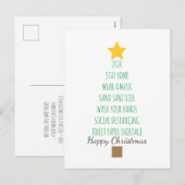 Cartes Pour Fêtes Annuelles Funny Coronavirus 2020 Arbre de Noël (Devant / Derrière)