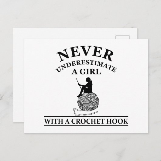 Cartes Pour Fêtes Annuelles Funny crochet citations crocheters cadeau (Devant / Derrière)