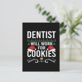Cartes Pour Fêtes Annuelles Funny Dentist bureau Noël (Debout devant)
