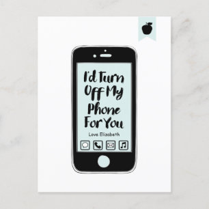 Cartes Pour Fêtes Annuelles Funny Désactiver le téléphone Valentine's Day Love