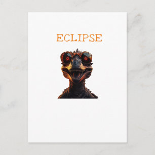 Cartes Pour Fêtes Annuelles Funny Dinosaur Solar Eclipse Totale