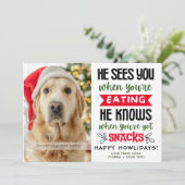 Cartes Pour Fêtes Annuelles Funny Dog Photo Christmas Picture Personalized (Debout devant)