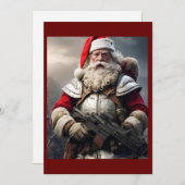 Cartes Pour Fêtes Annuelles Funny Effrayant Père Noël Naughty List (Devant / Derrière)