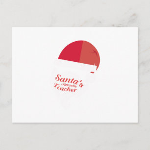 Cartes Pour Fêtes Annuelles Funny Enseignant Noël Cadeau Père Noël Favori
