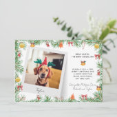 Cartes Pour Fêtes Annuelles Funny Festive animal de compagnie photo chien pers (Debout devant)