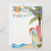 Cartes Pour Fêtes Annuelles Funny Florida Sandy Beach Surfs planches Noël (Dos)