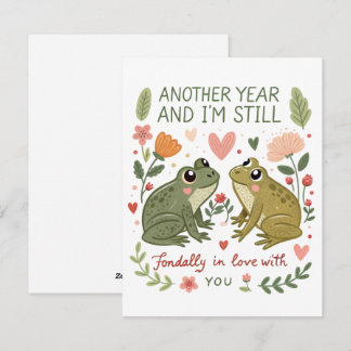 Cartes Pour Fêtes Annuelles Funny Frog Valentine Card for Your Favorite Love