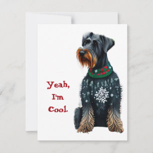 Cartes Pour Fêtes Annuelles Funny Giant Schnauzer en Sweat de Noël