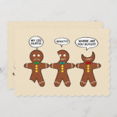 Cartes Pour Fêtes Annuelles Funny Gingerbread Everything is Fine Christmas  (Devant / Derrière)