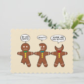 Cartes Pour Fêtes Annuelles Funny Gingerbread Everything is Fine Christmas  (Debout devant)