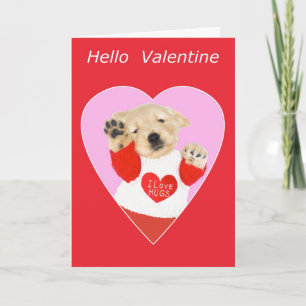 Cartes Pour Fêtes Annuelles Funny Golden Retriever Chiot Valentine's Day Card
