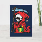 Cartes Pour Fêtes Annuelles Funny Goth Effrayant Grim Reaper Noël (Devant)