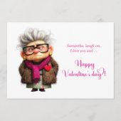 Cartes Pour Fêtes Annuelles Funny Grumpy Lady Valentine Card Bold Pink Art (Devant)