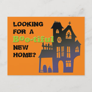Cartes Pour Fêtes Annuelles Funny Halloween Maison hantée Immobilier