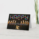 Cartes Pour Fêtes Annuelles Funny Happy ChrisMukkah Angel Christmas Hanoukka<br><div class="desc">Drôle Joyeux ChrisMukkah Angel Menorah Bougies Noël Hanoukka Croyances Mixtes Fête Fête Fête</div>