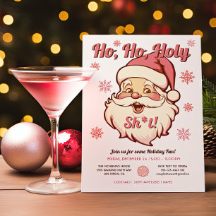 Cartes Pour Fêtes Annuelles Funny Ho Ho Retro Père Noël Christmas Party