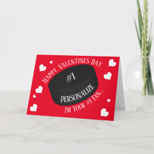 Cartes Pour Fêtes Annuelles Funny Hockey sur glace #1 Valentines de fans