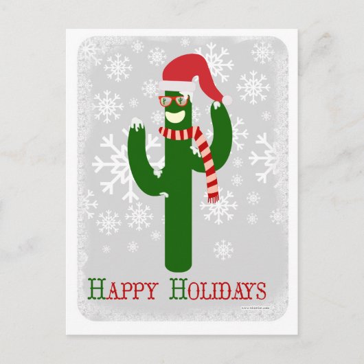Cartes Pour Fêtes Annuelles Funny Holiday Cactus (Devant)