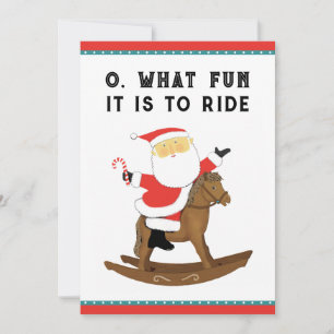 Cartes Pour Fêtes Annuelles Funny Horse Racing Noël