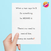 Cartes Pour Fêtes Annuelles Funny Husband Boyfriend