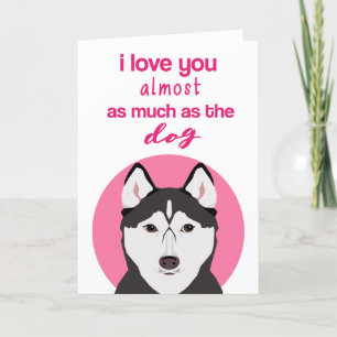 Cartes Pour Fêtes Annuelles Funny Husky Valentine's Day Card
