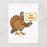 CARTES POUR FÊTES ANNUELLES FUNNY JEWISH THNAKSGIVUKKAH<br><div class="desc">GIVE THESE TURKEY HOLDING "EAT LATKES" SIGN GIFTSTO FAMILY AND FRIENDS OR YOURSELF ON THIS UNIQUE THANKSGIVUKAH AMERICAN JEWISH HANUKKAH HOLIDAY.  WEAR A SHIRT TO THE THANKSGIVING DINNER,  APPORTE A HOSTESS APRON POISON OU JUST GIVE OUT A VARIETY OF NOVELTY CHANUKAH PRESENTS .  WHEN LATKES ARE AVAILABLE !</div>