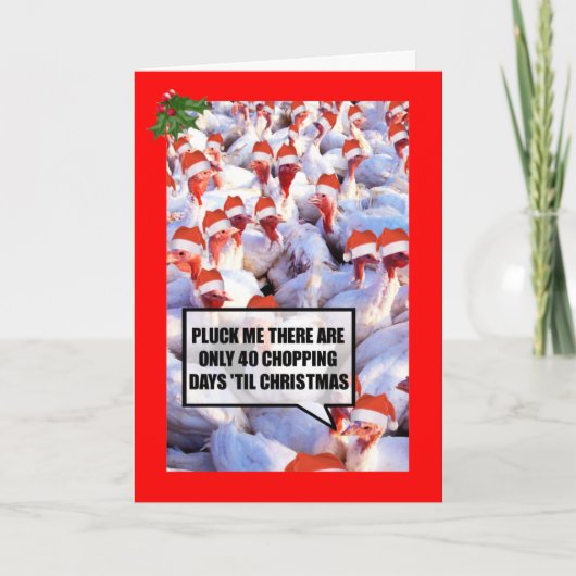 Cartes Pour Fêtes Annuelles Funny Joyeux Noël (Devant)